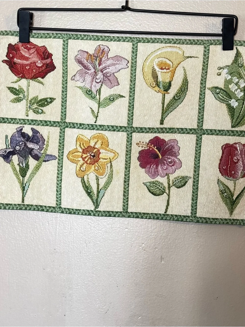 Floral Patchwork Tapestry Placemat Pair Grannycore Spring Kitchen Decor